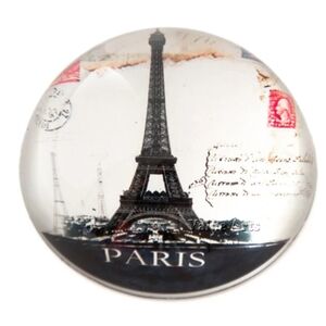 Glass Dome Vintage Paris Paper Weight